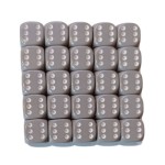 14mm Opaque Spot Dice - Pack of 25 Grey